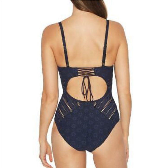 Robin Piccone Knit Swimsuit in Fuschia - Picture 2 of 7